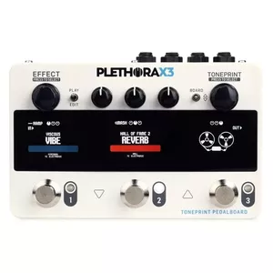 Ģitāras daudz‑efektu ierīce TC Electronic Plethora X3 ar 3 efektu cilpām un 20 efektiem
