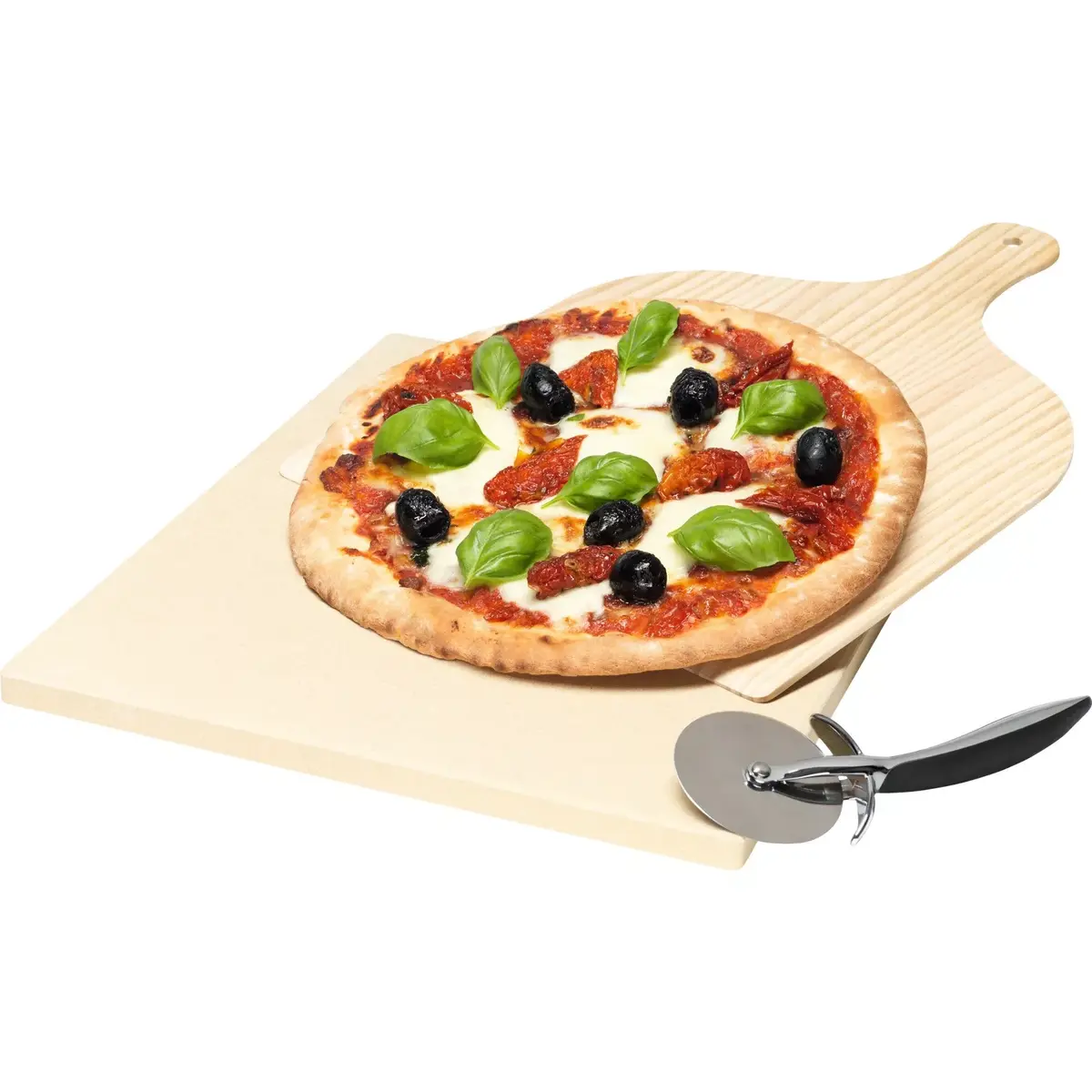 Baking stone Electrolux E9OHPS1 round with wooden peel Photo 2