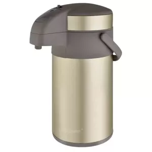 Термос Maestro MR-1637-400-GOLD 4 л, нержавеющая сталь, вакуумный, герметичный, с кнопкой крышки и ручкой