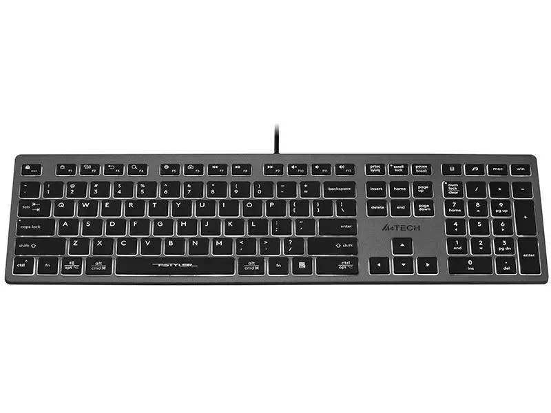 A4Tech FX60H vadu apgaismota pilna izmēra tastatūra Photo 2