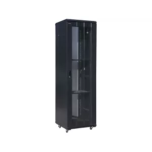 Q-LANTEC SS-42U-600-1000-01-C 42U Freestanding Server Rack Cabinet, Black