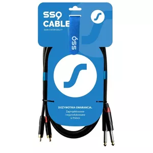 SSQ RCAJM5 - Кабель 2x RCA - 2x Jack Mono 6.3 мм 3 м Черный