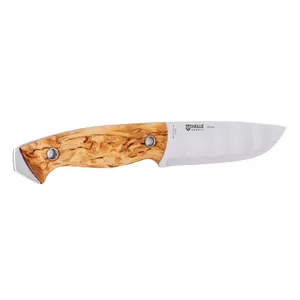 Fixed-blade survival knife HELLE Utvaer with stainless steel handle, model #600