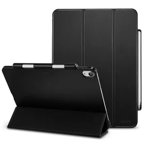 Grāmatas tipa vāciņš statīvs ESR Yippee Trifold Series Slim Book Stand Case Apple iPad Pro 11 collas 2018 2020 Melns