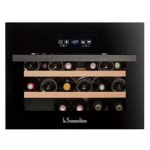 Built-in wine cooler la sommeliere LSBI28B, 28 bottles, 45.5 cm depth, black, 40 dB