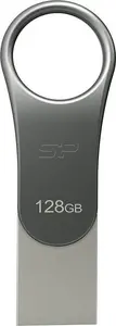 USB zibatmiņa Silicon Power C80 128 GB USB 3.2 Gen 1 (Type-A / Type-C) titāna