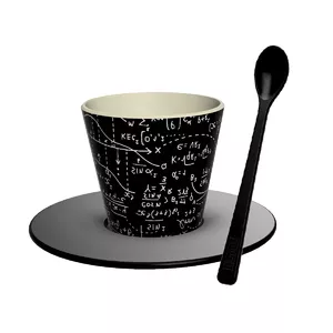 Cup, Saucer and Teaspoon Set I-Total MATH 650-03653 — RPET reusable material