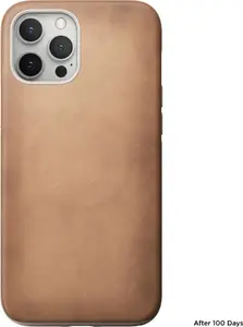 Protective leather MagSafe case Nomad Modern for iPhone 12 Pro Max — natural leather