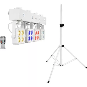 Stage LED light set EUROLITE KLS-180 White with BS-2 speaker stands, white