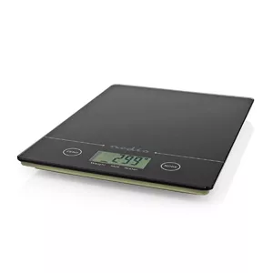 Nedis KASC620BK Electronic Kitchen Scale with LCD Display, Tare Function, 5 kg Capacity, 1 g Accuracy, Black