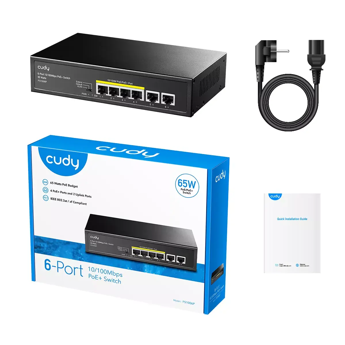 Cudy FS1006P Fast Ethernet 6-port PoE switch Photo 4