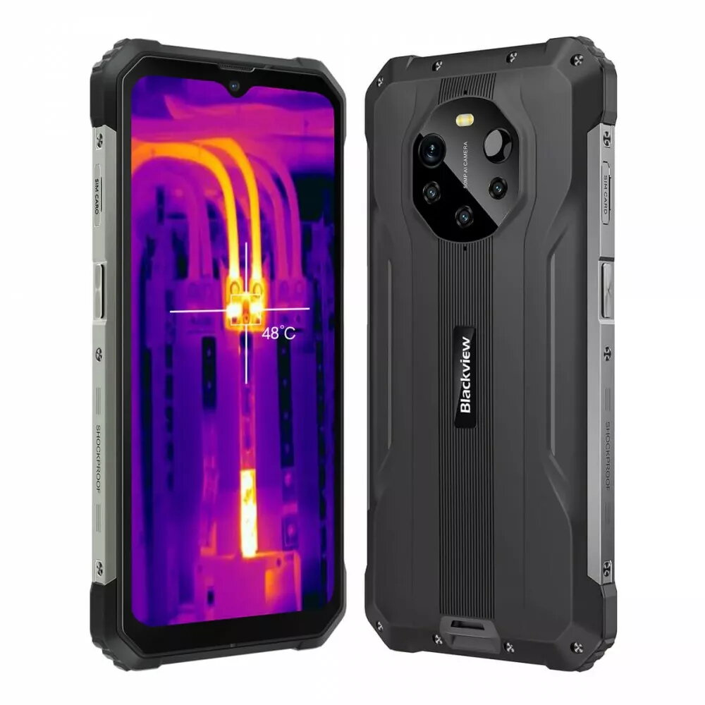 CXKJ Custodia per Blackview BV8800 (6.58 Pollice),Trasparente Cover Silicone Case Crystal Ultra Thin Morbido TPU Bumper Anti Scivolo Case,per Blackview BV8800 Cover - JX12