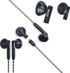 Iekļautas vadu austiņas FiiO FF5 — 20–20000 Hz, kabelis 1,2 m, melnas