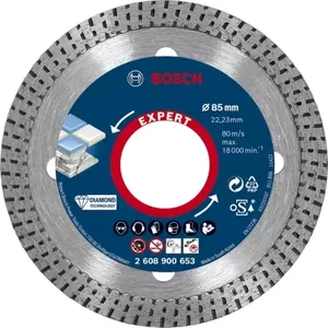 Griešanas disks Bosch 2608900653 flīzēm un akmenim, dimanta abrazīvs, Ø85 mm, centrs 22,2 mm