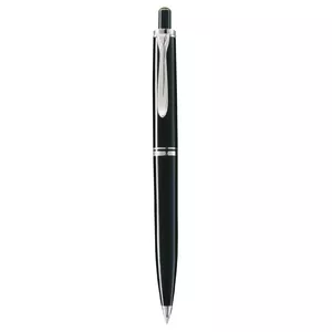Ручка шариковая с зажимом Pelikan K405 Черная Серебристая