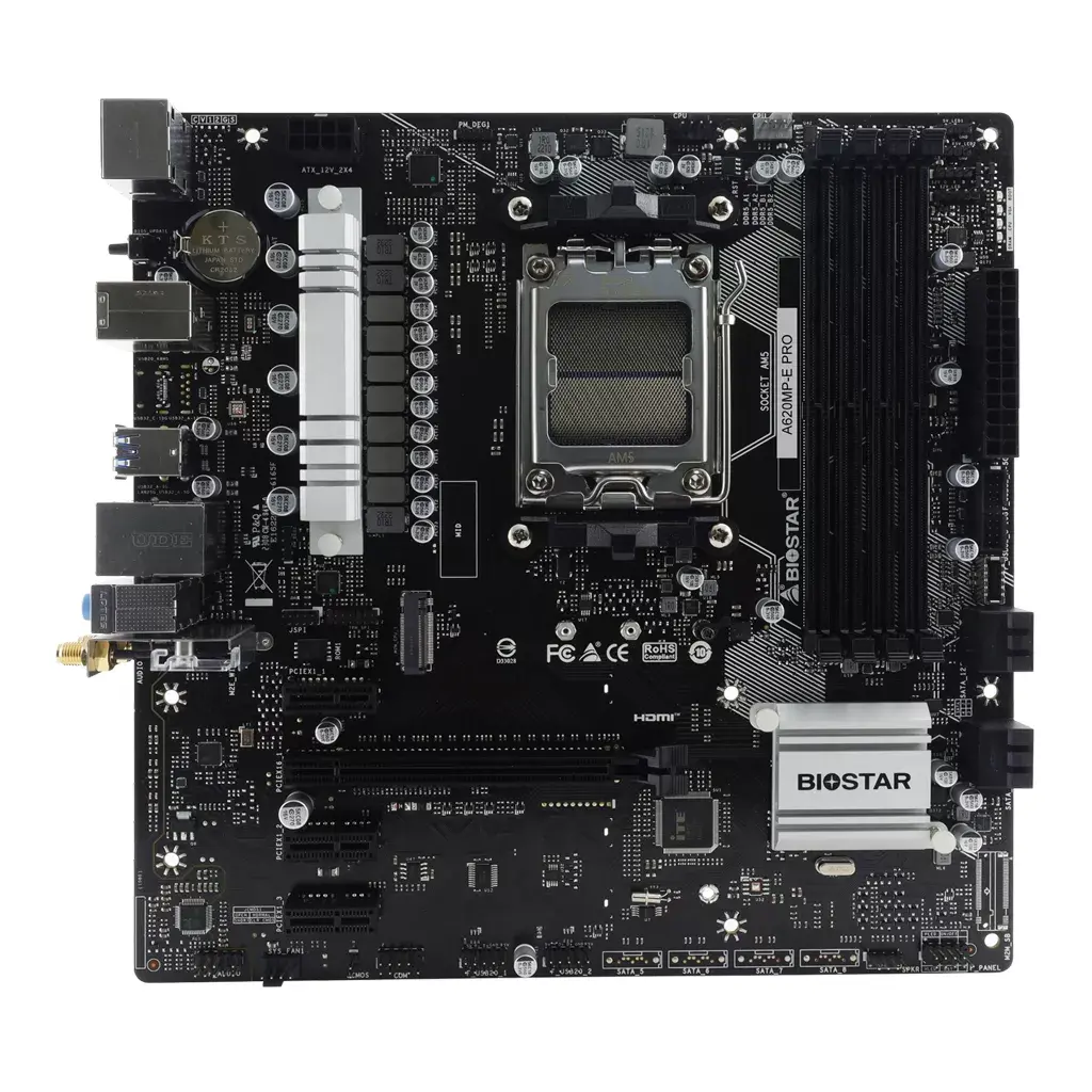 Материнская плата BIOSTAR A620MP-E PRO — microATX Socket AM5 Photo 2