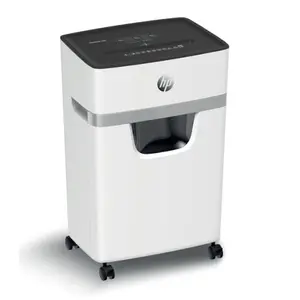 Paper shredder HP OneShred 15CC — particle (micro) cut P-4, 22 cm feed, 15 sheets, 20 L bin, 350 W, white