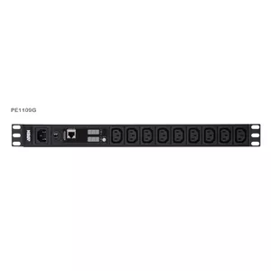 Базовый измеряемый PDU ATEN PE1109G 1U 9 AC выходов Черный