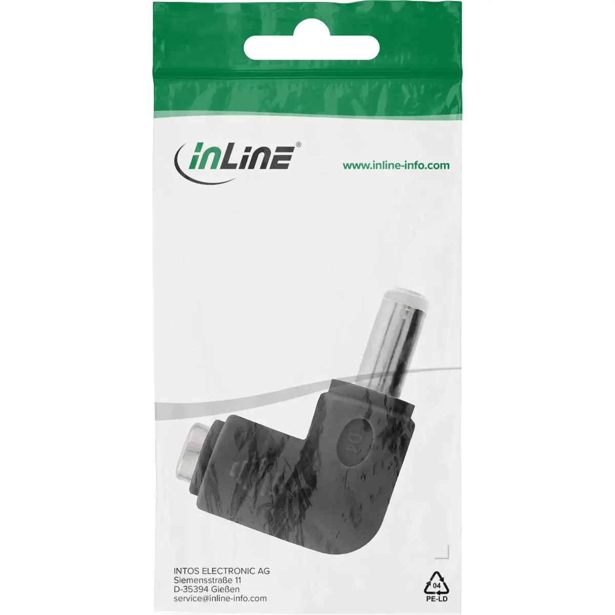 InLine DC Adapter 5.5x2.5mm Angled Plug Photo 2