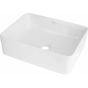 Countertop ceramic washbasin deante CDJ 6U4S white round