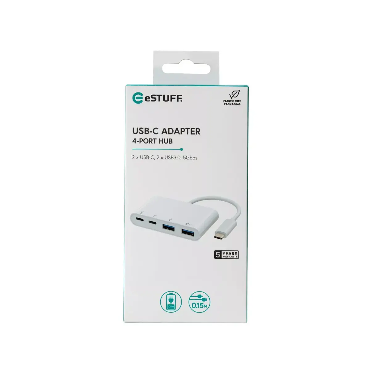 USB Hub eSTUFF USB-C to 2 x USB 3.0 & 2 x USB-C 3.1 Photo 3