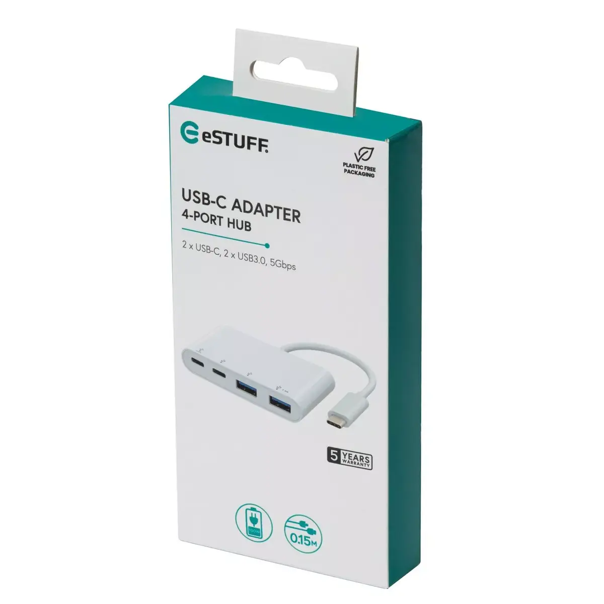 USB Hub eSTUFF USB-C to 2 x USB 3.0 & 2 x USB-C 3.1 Photo 4