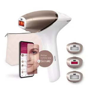 Epilator Philips BRI973/00 IPL light hair remover — Intense Pulsed Light, face precision & body attachments, battery/AC, white/rose gold