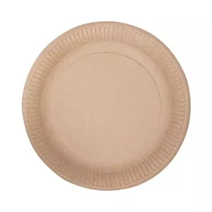 Disposable paper plates Abcpak 28 cm, brown, pack of 40