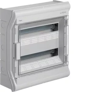 Hager VE218L Vector II Surface-Mounted Modular Enclosure, 2x18 Modules