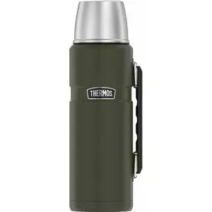 Termo pudele THERMOS TH-170028 470 ml, vakuuma izolēta nerūsējošā tērauda, armijas zaļa, 24 h siltums/aukstums