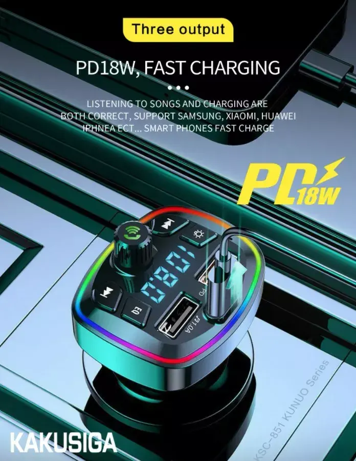 FM-трансмиттер iKaku KSC-851 Bluetooth 5.0 Photo 4