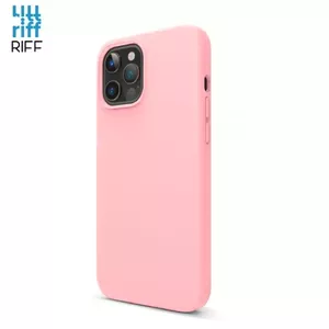 Silicone case Riff for iPhone 13 Pro — Light Rose, soft fiber inside