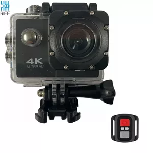 Riff SPK-1 Ultra HD 4K 16Mpix Wi-Fi Sport Camera with 2'' LCD Remote &amp; 8x Fixation Set Black