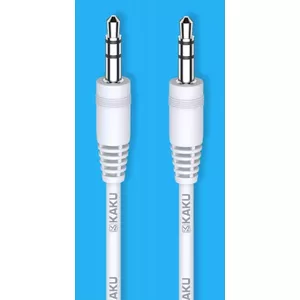 iKAKU KSC-451 Aux Ligzdas 3.5mm spraudnis uz 3.5mm spraudnis Stereo Audio 2m Kabelis Balts