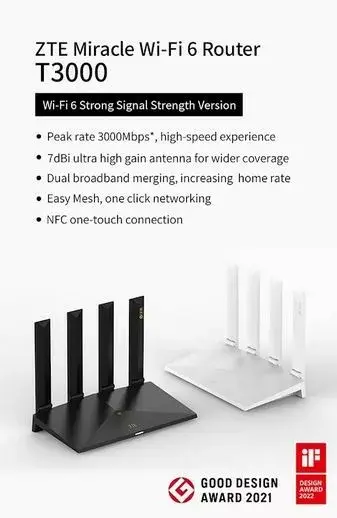 ZTE T3000 IDU роутер Wi‑Fi 6 двухдиапазонный Photo 13