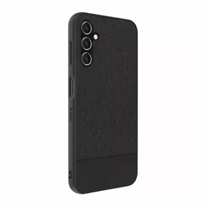 Aizmugures vāciņš iLike priekš Samsung Galaxy A14 5G — plastmasa ar ādas pārklājumu, melns