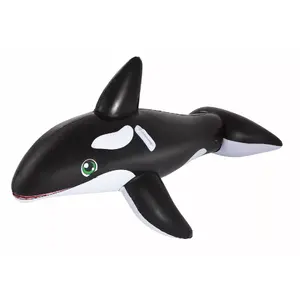 Надувной круг-кача Hipo Bestway Jumbo Whale Rider — 1830×900×880 мм, рисунок