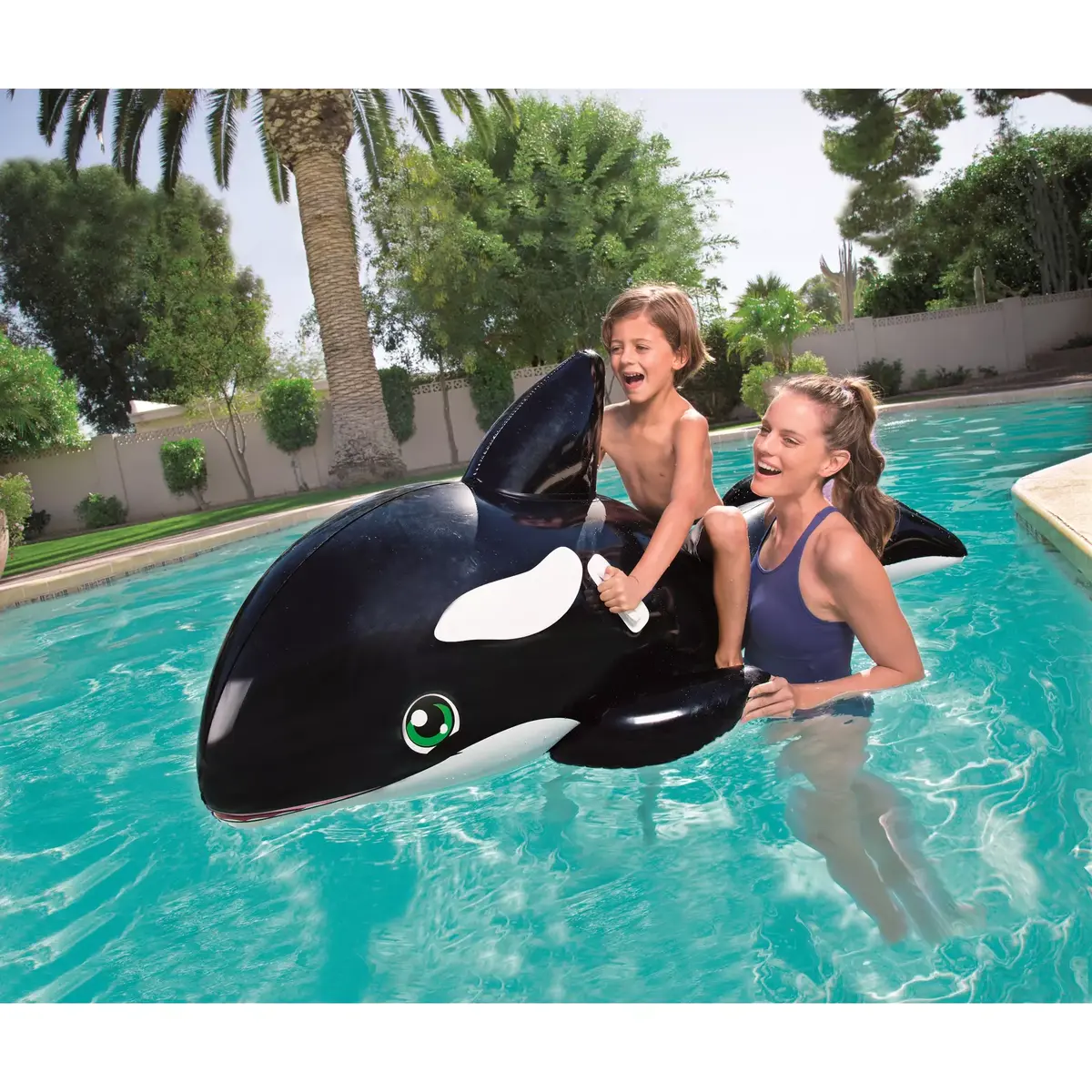 Hipo Bestway Jumbo Whale Rider piepūšamais pludiņš Photo 3