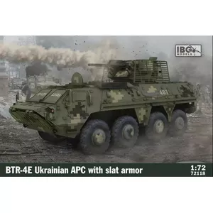 Plastikāta modelis BTR-4E Ukrainas APC ar līstes bruņām 1/72