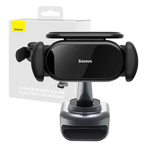 Car phone mount Baseus T-Space — magnetic dashboard/windshield holder, black