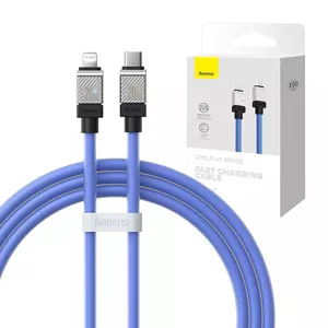 Ātrās uzlādes kabelis Baseus USB-C uz Coolplay Series 1m, 20W (violets)