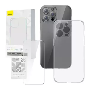 Phone case Baseus for iPhone 14 Pro — transparent tempered glass set P60112202201-01