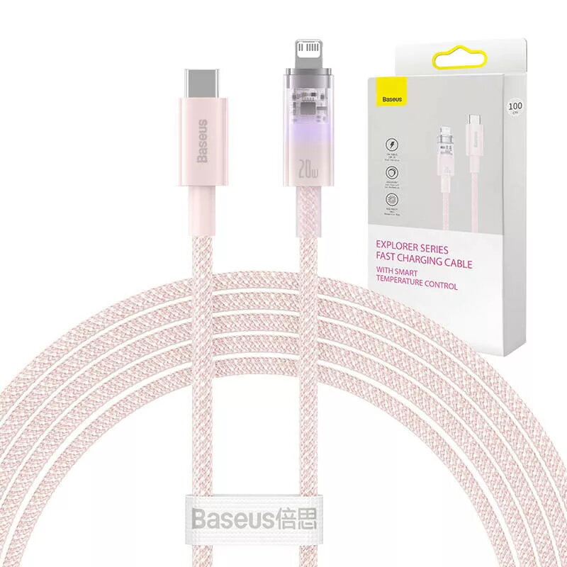 Кабель быстрой зарядки Baseus USB-A на Lightning 2м розовый Photo 2