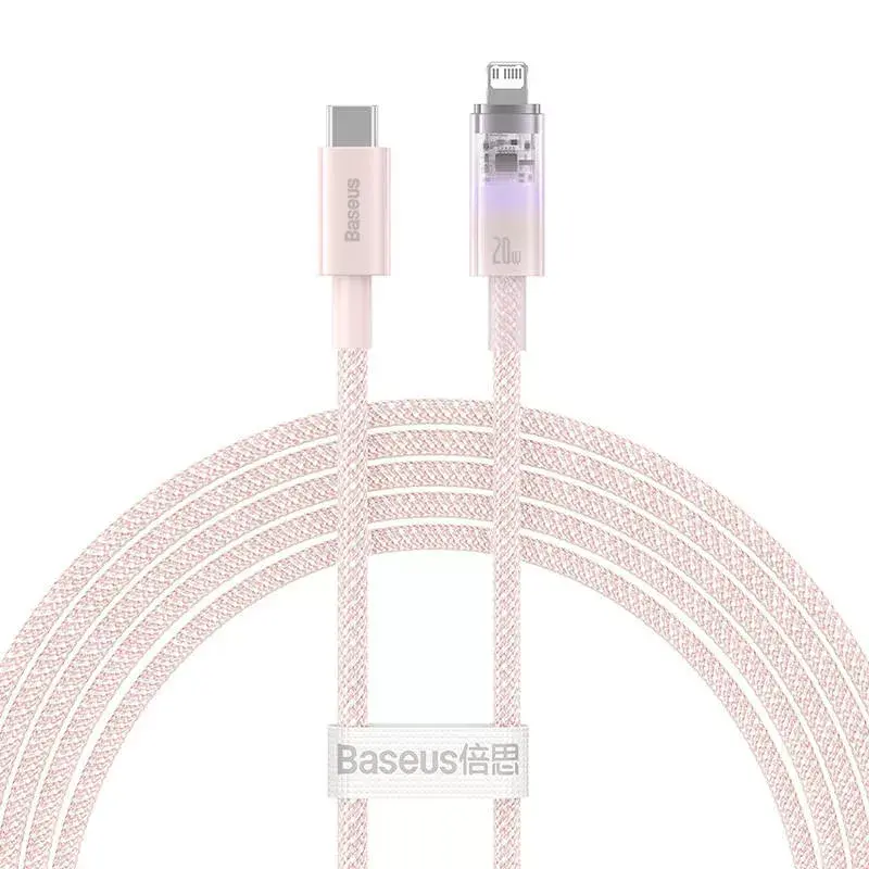 Кабель быстрой зарядки Baseus USB-A на Lightning 2м розовый Photo 3