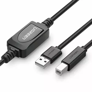 USB A (v) uz B (v) kabelis UGREEN US122 ar pastiprinātāju, 10 m