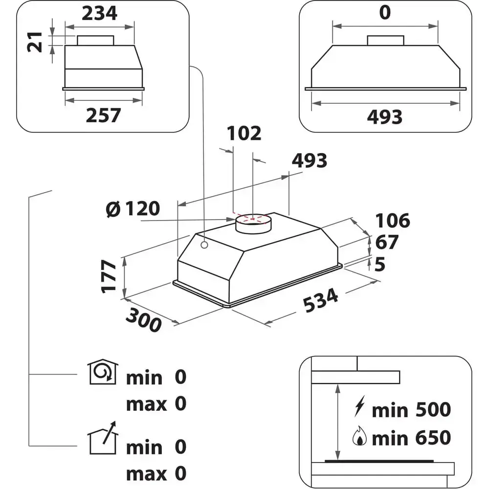 Встроенная вытяжка Whirlpool WCT 64 FLY X Photo 5