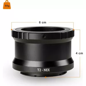 mantona adapter for Sony E‑mount (manual focus) — Walimex pro T2 compatible with Alpha A7/A7R IV/A7R V