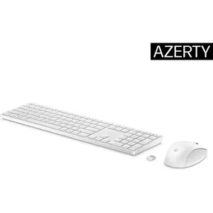 HP 650 Wireless Keyboard and Mouse Combo Full-size Membrane White