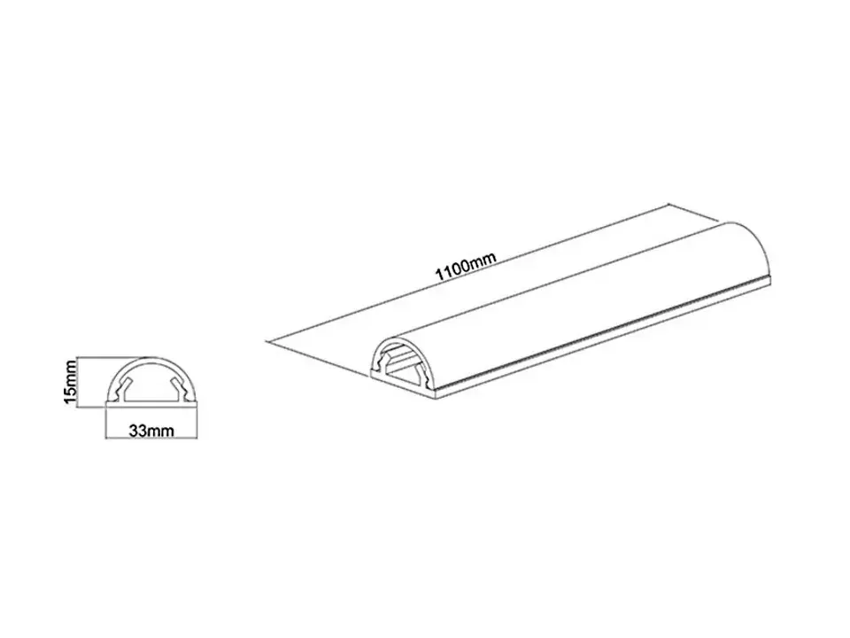 Multibrackets M Universālais kabeļu pārklājums alumīnija 33mm-W 1100-L Photo 10