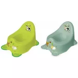 Baby potty keeeper Adam Funny Farm, nordic-green, printed design with rubber feet